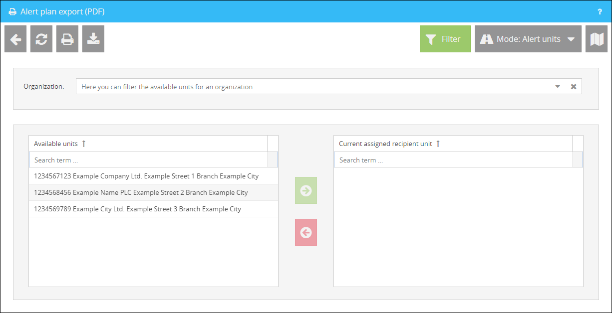 AlarmPlan Filter