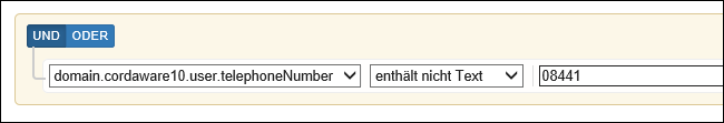Filter-beispiel-Telefonnummer