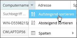 Verbindungsübersicht_Sortieren